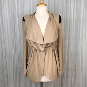 ROMWE Blouse Jacket with leather shoulder pads